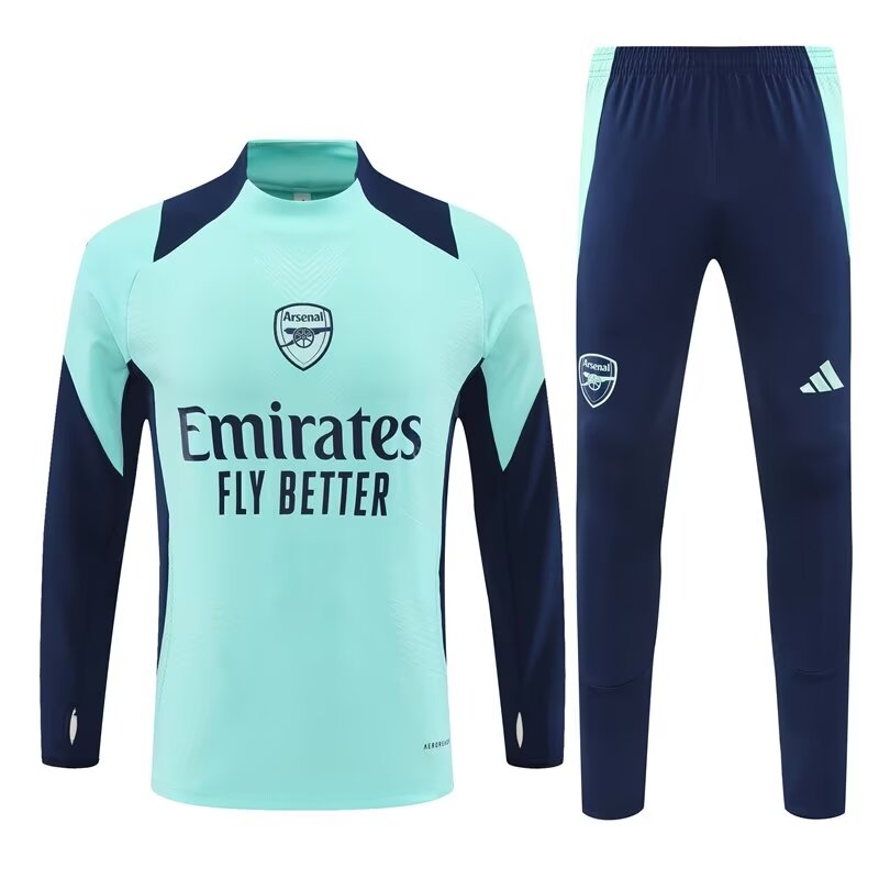 AAA Quality Arsenal 24/25 Tracksuit - Green/Navy Blue